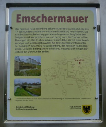 Hinweistafel Emschermauer